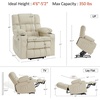 image:imageMCombo Small Dual Motor Power Lift Recliner Chair for Petite Elderly 7893  Heat and Massage Zero Gravity Lift Chair Infinite Position Lay Flat USB Ports Faux Leather Small BlueCream White