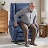 image:imageMCombo Small Dual Motor Power Lift Recliner Chair for Petite Elderly 7893  Heat and Massage Zero Gravity Lift Chair Infinite Position Lay Flat USB Ports Faux Leather Small BlueBlue