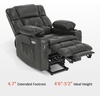 image:imageMCombo Small Dual Motor Power Lift Recliner Chair for Petite Elderly 7893  Heat and Massage Zero Gravity Lift Chair Infinite Position Lay Flat USB Ports Faux Leather Small BlueGrey