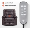 image:imageMCombo Small Dual Motor Power Lift Recliner Chair for Petite Elderly 7893  Heat and Massage Zero Gravity Lift Chair Infinite Position Lay Flat USB Ports Faux Leather Small BlueDark Brown