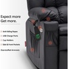 image:imageMCombo Small Dual Motor Power Lift Recliner Chair for Petite Elderly 7893  Heat and Massage Zero Gravity Lift Chair Infinite Position Lay Flat USB Ports Faux Leather Small BlueBlack