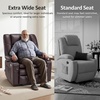 image:imageMCombo Small Dual Motor Power Lift Recliner Chair for Petite Elderly 7893  Heat and Massage Zero Gravity Lift Chair Infinite Position Lay Flat USB Ports Faux Leather Small BlueDark Brown