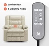 image:imageMCombo Small Dual Motor Power Lift Recliner Chair for Petite Elderly 7893  Heat and Massage Zero Gravity Lift Chair Infinite Position Lay Flat USB Ports Faux Leather Small BlueCream White