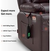 image:imageMCombo Small Dual Motor Power Lift Recliner Chair for Petite Elderly 7893  Heat and Massage Zero Gravity Lift Chair Infinite Position Lay Flat USB Ports Faux Leather Small BlueDark Brown
