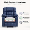 image:imageMCombo Small Dual Motor Power Lift Recliner Chair for Petite Elderly 7893  Heat and Massage Zero Gravity Lift Chair Infinite Position Lay Flat USB Ports Faux Leather Small BlueBlue