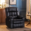 image:imageMCombo Small Dual Motor Power Lift Recliner Chair for Petite Elderly 7893  Heat and Massage Zero Gravity Lift Chair Infinite Position Lay Flat USB Ports Faux Leather Small BlueBlack