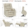 image:imageMCombo Small Dual Motor Power Lift Recliner Chair for Petite Elderly 7893  Heat and Massage Zero Gravity Lift Chair Infinite Position Lay Flat USB Ports Faux Leather Small BlueCream White