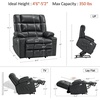 image:imageMCombo Small Dual Motor Power Lift Recliner Chair for Petite Elderly 7893  Heat and Massage Zero Gravity Lift Chair Infinite Position Lay Flat USB Ports Faux Leather Small BlueBlack