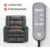 image:imageMCombo Small Dual Motor Power Lift Recliner Chair for Petite Elderly 7893  Heat and Massage Zero Gravity Lift Chair Infinite Position Lay Flat USB Ports Faux Leather Small BlueGrey