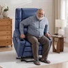 image:imageMCombo Small Dual Motor Power Lift Recliner Chair for Petite Elderly 7893  Heat and Massage Zero Gravity Lift Chair Infinite Position Lay Flat USB Ports Faux Leather Small BlueBlue