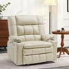image:imageMCombo Small Dual Motor Power Lift Recliner Chair for Petite Elderly 7893  Heat and Massage Zero Gravity Lift Chair Infinite Position Lay Flat USB Ports Faux Leather Small BlueCream White