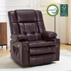 image:imageMCombo Small Dual Motor Power Lift Recliner Chair for Petite Elderly 7893  Heat and Massage Zero Gravity Lift Chair Infinite Position Lay Flat USB Ports Faux Leather Small BlueDark Brown
