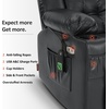 image:imageMCombo Small Dual Motor Power Lift Recliner Chair for Petite Elderly 7893  Heat and Massage Zero Gravity Lift Chair Infinite Position Lay Flat USB Ports Faux Leather Small BlueBlack