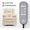 image:imageMCombo Small Dual Motor Power Lift Recliner Chair for Petite Elderly 7893  Heat and Massage Zero Gravity Lift Chair Infinite Position Lay Flat USB Ports Faux Leather Small BlueCream White