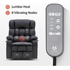image:imageMCombo Small Dual Motor Power Lift Recliner Chair for Petite Elderly 7893  Heat and Massage Zero Gravity Lift Chair Infinite Position Lay Flat USB Ports Faux Leather Small BlueBlack