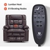 image:imageMCombo Small Dual Motor Power Lift Recliner Chair for Petite Elderly 7893  Heat and Massage Zero Gravity Lift Chair Infinite Position Lay Flat USB Ports Faux Leather Small BlueDark Brown