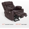 image:imageMCombo Small Dual Motor Power Lift Recliner Chair for Petite Elderly 7893  Heat and Massage Zero Gravity Lift Chair Infinite Position Lay Flat USB Ports Faux Leather Small BlueDark Brown