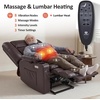 image:imageMCombo Small Dual Motor Power Lift Recliner Chair for Petite Elderly 7893  Heat and Massage Zero Gravity Lift Chair Infinite Position Lay Flat USB Ports Faux Leather Small BlueDark Brown