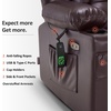 image:imageMCombo Small Dual Motor Power Lift Recliner Chair for Petite Elderly 7893  Heat and Massage Zero Gravity Lift Chair Infinite Position Lay Flat USB Ports Faux Leather Small BlueDark Brown