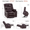 image:imageMCombo Small Dual Motor Power Lift Recliner Chair for Petite Elderly 7893  Heat and Massage Zero Gravity Lift Chair Infinite Position Lay Flat USB Ports Faux Leather Small BlueDark Brown