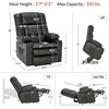 image:imageMCombo Small Dual Motor Power Lift Recliner Chair for Petite Elderly 7893  Heat and Massage Zero Gravity Lift Chair Infinite Position Lay Flat USB Ports Faux Leather Small BlueGrey