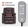 image:imageMCombo Small Dual Motor Power Lift Recliner Chair for Petite Elderly 7893  Heat and Massage Zero Gravity Lift Chair Infinite Position Lay Flat USB Ports Faux Leather Small BlueDark Brown