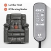 image:imageMCombo Small Dual Motor Power Lift Recliner Chair for Petite Elderly 7893  Heat and Massage Zero Gravity Lift Chair Infinite Position Lay Flat USB Ports Faux Leather Small BlueGrey