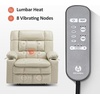image:imageMCombo Small Dual Motor Power Lift Recliner Chair for Petite Elderly 7893  Heat and Massage Zero Gravity Lift Chair Infinite Position Lay Flat USB Ports Faux Leather Small BlueCream White