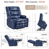 image:imageMCombo Small Dual Motor Power Lift Recliner Chair for Petite Elderly 7893  Heat and Massage Zero Gravity Lift Chair Infinite Position Lay Flat USB Ports Faux Leather Small BlueBlue
