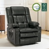 image:imageMCombo Small Dual Motor Power Lift Recliner Chair for Petite Elderly 7893  Heat and Massage Zero Gravity Lift Chair Infinite Position Lay Flat USB Ports Faux Leather Small BlueGrey