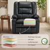 image:imageMCombo Small Dual Motor Power Lift Recliner Chair for Petite Elderly 7893  Heat and Massage Zero Gravity Lift Chair Infinite Position Lay Flat USB Ports Faux Leather Small BlueBlack