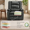 image:imageMCombo Small Dual Motor Power Lift Recliner Chair for Petite Elderly 7893  Heat and Massage Zero Gravity Lift Chair Infinite Position Lay Flat USB Ports Faux Leather Small BlueGrey