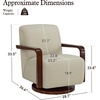 image:imageMCombo Swivel Glider Accent Chair 360 Swivel amp 30 Rocking Wood Arm 4494  Classic Style Wrinkle Resistant amp Fade Resistant Fabric Supportive Seating Living Room Bedroom GreyBeige