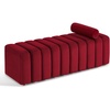 image:imageMCombo 545 Velvet Bench for Bedroom End of Bed Ottoman for Entryway 4698 BeigeRed