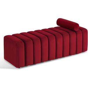 image:imageMCombo 545 Velvet Bench for Bedroom End of Bed Ottoman for Entryway 4698 BeigeRed