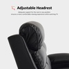 image:imageMCombo 64 in Oversized Reclining Loveseat with Heat amp Massage 6711 LGrey  155 Zero Gravity Power Recline Adjustable Headrest Storage Console Dual Charging Ports Cup HoldersFSC amp OEKO CertifiedBlack