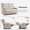 image:imageMCombo 64 in Oversized Reclining Loveseat with Heat amp Massage 6711 LGrey  155 Zero Gravity Power Recline Adjustable Headrest Storage Console Dual Charging Ports Cup HoldersFSC amp OEKO CertifiedLight Grey