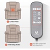 image:imageMCombo Single Motor Power Lift Recliner for Elderly R7541 LargeOversize  140 Recline 47 Footrest 2 USB amp Cup Holders Vibration Massage amp Lumbar Heat 350 lbs Capacity for Big and Tall ElderlyDark Brown