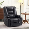 image:imageMCombo Single Motor Power Lift Recliner for Elderly R7541 LargeOversize  140 Recline 47 Footrest 2 USB amp Cup Holders Vibration Massage amp Lumbar Heat 350 lbs Capacity for Big and Tall ElderlyBlack
