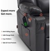 image:imageMCombo Single Motor Power Lift Recliner for Elderly R7541 LargeOversize  140 Recline 47 Footrest 2 USB amp Cup Holders Vibration Massage amp Lumbar Heat 350 lbs Capacity for Big and Tall ElderlyBlack