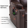 image:imageMCombo Single Motor Power Lift Recliner for Elderly R7541 LargeOversize  140 Recline 47 Footrest 2 USB amp Cup Holders Vibration Massage amp Lumbar Heat 350 lbs Capacity for Big and Tall ElderlyDark Brown