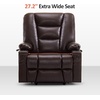 image:imageMCombo Single Motor Power Lift Recliner for Elderly R7541 LargeOversize  140 Recline 47 Footrest 2 USB amp Cup Holders Vibration Massage amp Lumbar Heat 350 lbs Capacity for Big and Tall ElderlyDark Brown
