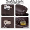 image:imageMCombo Single Motor Power Lift Recliner for Elderly R7541 LargeOversize  140 Recline 47 Footrest 2 USB amp Cup Holders Vibration Massage amp Lumbar Heat 350 lbs Capacity for Big and Tall ElderlyDark Brown