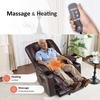 image:imageMCombo Single Motor Power Lift Recliner for Elderly R7541 LargeOversize  140 Recline 47 Footrest 2 USB amp Cup Holders Vibration Massage amp Lumbar Heat 350 lbs Capacity for Big and Tall ElderlyDark Brown