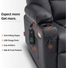 image:imageMCombo Single Motor Power Lift Recliner for Elderly R7541 LargeOversize  140 Recline 47 Footrest 2 USB amp Cup Holders Vibration Massage amp Lumbar Heat 350 lbs Capacity for Big and Tall ElderlyBlack