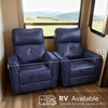 image:imageMCombo Small Zero Wall Hugger Power Recliner for Small Space Leather PR699  0 Wall Clearance 179 Low Seat Height Petite Friendly Lumbar Support USBTypeC Ports No Tool 10 Minutes AssemblyNavy Blue