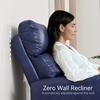 image:imageMCombo Small Zero Wall Hugger Power Recliner for Small Space Leather PR699  0 Wall Clearance 179 Low Seat Height Petite Friendly Lumbar Support USBTypeC Ports No Tool 10 Minutes AssemblyNavy Blue