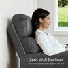 image:imageMCombo Small Zero Wall Hugger Power Recliner for Small Space Leather PR699  0 Wall Clearance 179 Low Seat Height Petite Friendly Lumbar Support USBTypeC Ports No Tool 10 Minutes AssemblyDark Grey