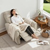 image:imageMCombo Small Zero Wall Hugger Power Recliner for Small Space Leather PR699  0 Wall Clearance 179 Low Seat Height Petite Friendly Lumbar Support USBTypeC Ports No Tool 10 Minutes AssemblyBeige