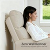 image:imageMCombo Small Zero Wall Hugger Power Recliner for Small Space Leather PR699  0 Wall Clearance 179 Low Seat Height Petite Friendly Lumbar Support USBTypeC Ports No Tool 10 Minutes AssemblyBeige